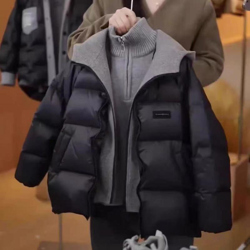 男童冬季羽绒服2026新款中大童冬装白鸭绒加厚可拆卸帽子男孩外套