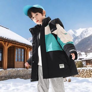 儿童羽绒服女童中长款加厚2025最新款洋气男童保暖冬装中大童校服