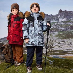 儿童羽绒服男孩中长款2024新款式女孩派克羽绒服加厚保暖冬装外套