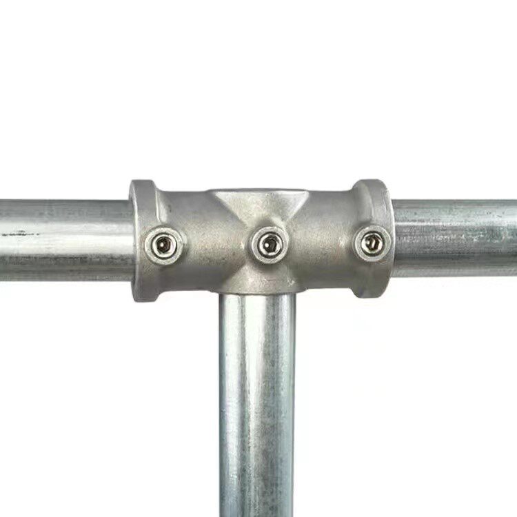 铝合金钢管链接件衣架接头免焊接圆管镀锌管件25mm6分32mm三通架