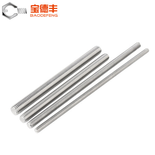 304不锈钢牙条丝杆 全牙螺纹通丝螺杆100mm吊顶螺丝M5M6M8M10M12