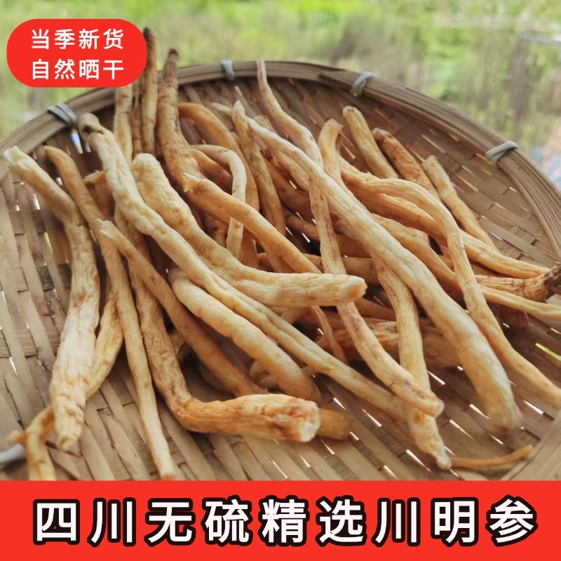 四川正宗沙参干货无硫川明参自然晾晒新货滋补煮汤炖汤南沙参