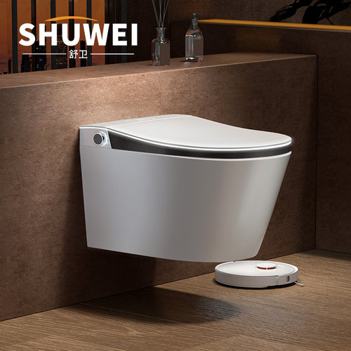 舒卫壁挂式智能马桶内置水箱