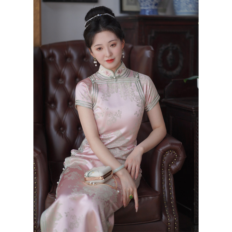 阑亭｜梦回故里旗袍女背背佳连衣裙夏款日常可穿素雅裙2025年新款