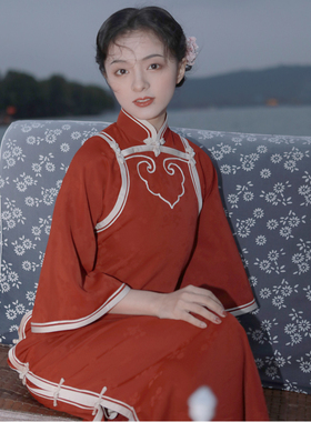 【落微】2024秋季女新款古法平裁1930婚庆旗袍敬酒服新中式全开襟