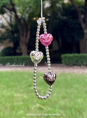 Lucky Heart-bonbon原创彩色爱心可爱手机挂件手机链ccd相机链