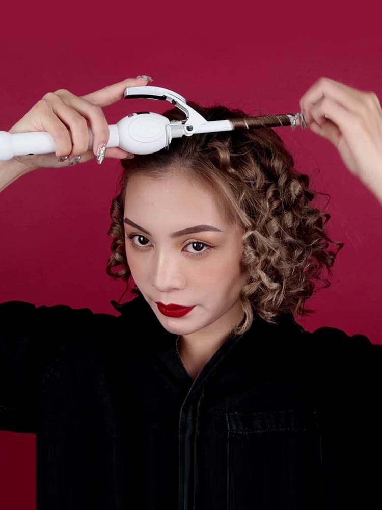 匹奇男士短发超细卷发棒泰迪小卷小号9mm男蓬松羊毛电卷烫发器女