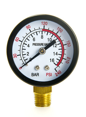 Y40Y50径向表0-16BAR立式压力表头铜螺纹0-240PSI跨境出口压力表