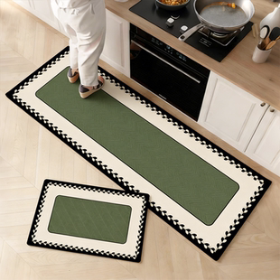 厨房地垫防油污防水防滑垫高级感免洗门口耐脏脚垫可擦可自由裁剪
