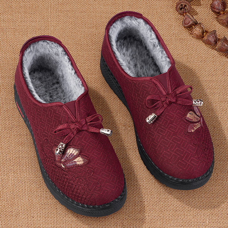 老北京布鞋女冬加绒2025新款加厚舒适奶奶鞋防滑中老年人妈妈棉鞋,女鞋,棉鞋,淘宝优惠券,粉丝福利购,淘宝优惠卷