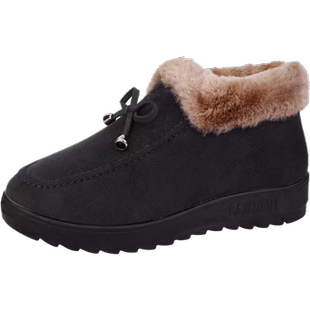 老北京布鞋女冬季加绒保暖防滑软底老太太女士舒适奶奶老人棉鞋子