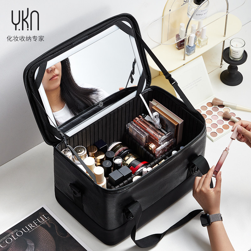化妆师跟妆专业化妆箱带LED灯镜子高级大容量2026新款便携化妆包,收纳整理,化妆包,淘宝优惠券,粉丝福利购,淘宝优惠卷