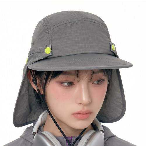 日系户外防晒速干护颈棒球帽