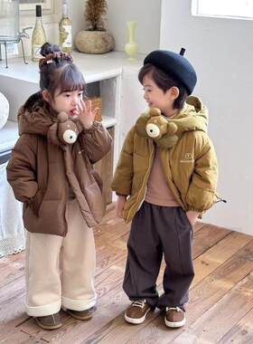 儿童羽绒服冬季男女童连帽秋冬新款宝宝ins洋气宽松保暖韩版轻薄