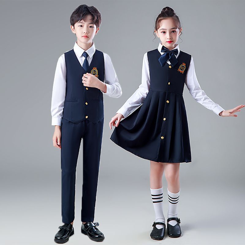 元旦儿童合唱演出服中小学生大合唱团男女童诗歌朗诵比赛表演服装