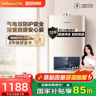 万和平衡式 燃气热水器12L13升WE3天然气液化气恒温浴室专用旗舰店