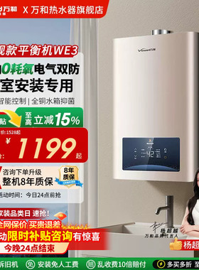 万和平衡式燃气热水器家用天然气液化气12升13升浴室专用恒温WE3