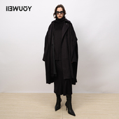 毛斗篷女中长款 YOUWEI 优惠专属 大衣廓形外套Y3923402
