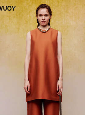 YOUWEI有尾春季丝毛背心连衣裙Y5724111橙色