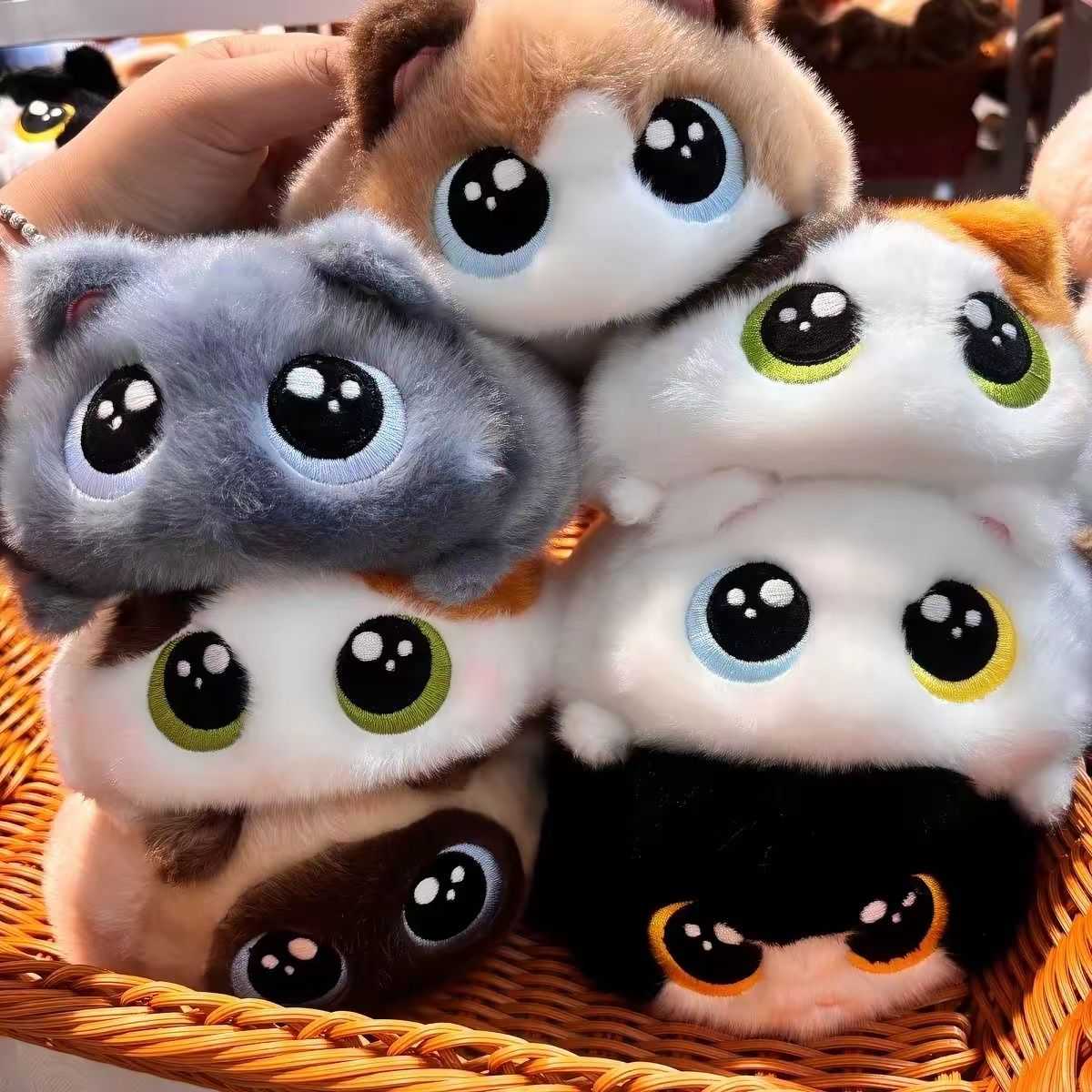 原创胖嘟嘟叠叠猫咪毛绒玩具黑猫