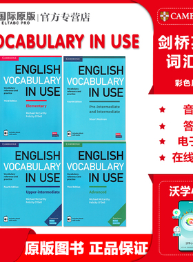 原版进口剑桥英语词汇 English vocabulary in Use 初中英语词汇 英语语法 englishvocabularyinuse 初中高级4册 新高中英语词汇