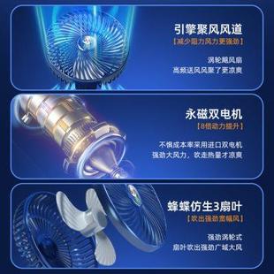 小型静音办公室宿舍家用大风台扇65插电 小??米??桌面风扇2024新款