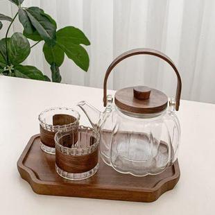 煮茶壶耐高温玻璃壶办公室茶具家用蒸茶泡茶烧水壶茶壶套装 日式