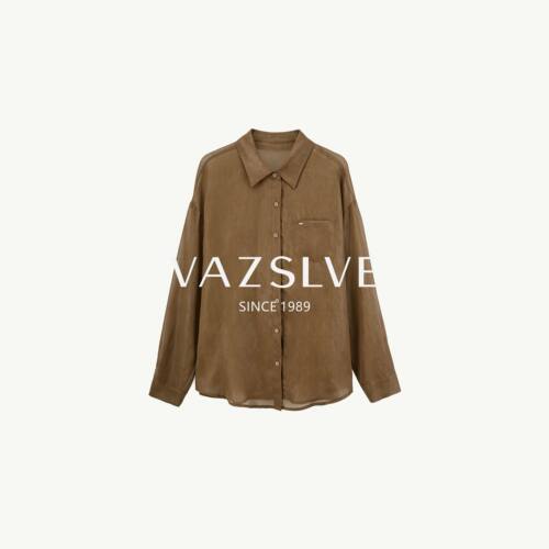 【VAZSLVE/全新奢品】捡漏-简约单侧口袋纯色衬衫-BOE7801