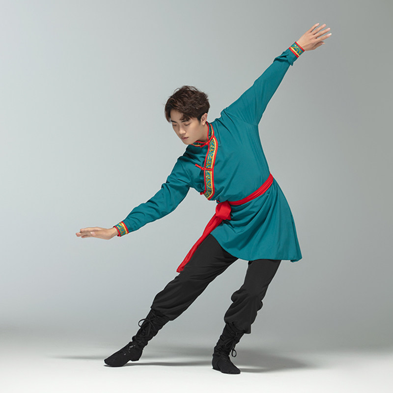 몽골 댄스 몽골 댄스 테스트 성능 남성과 여성을위한 의류 새로운 초원 댄스 연습 의류 소수 민족 성능 의류