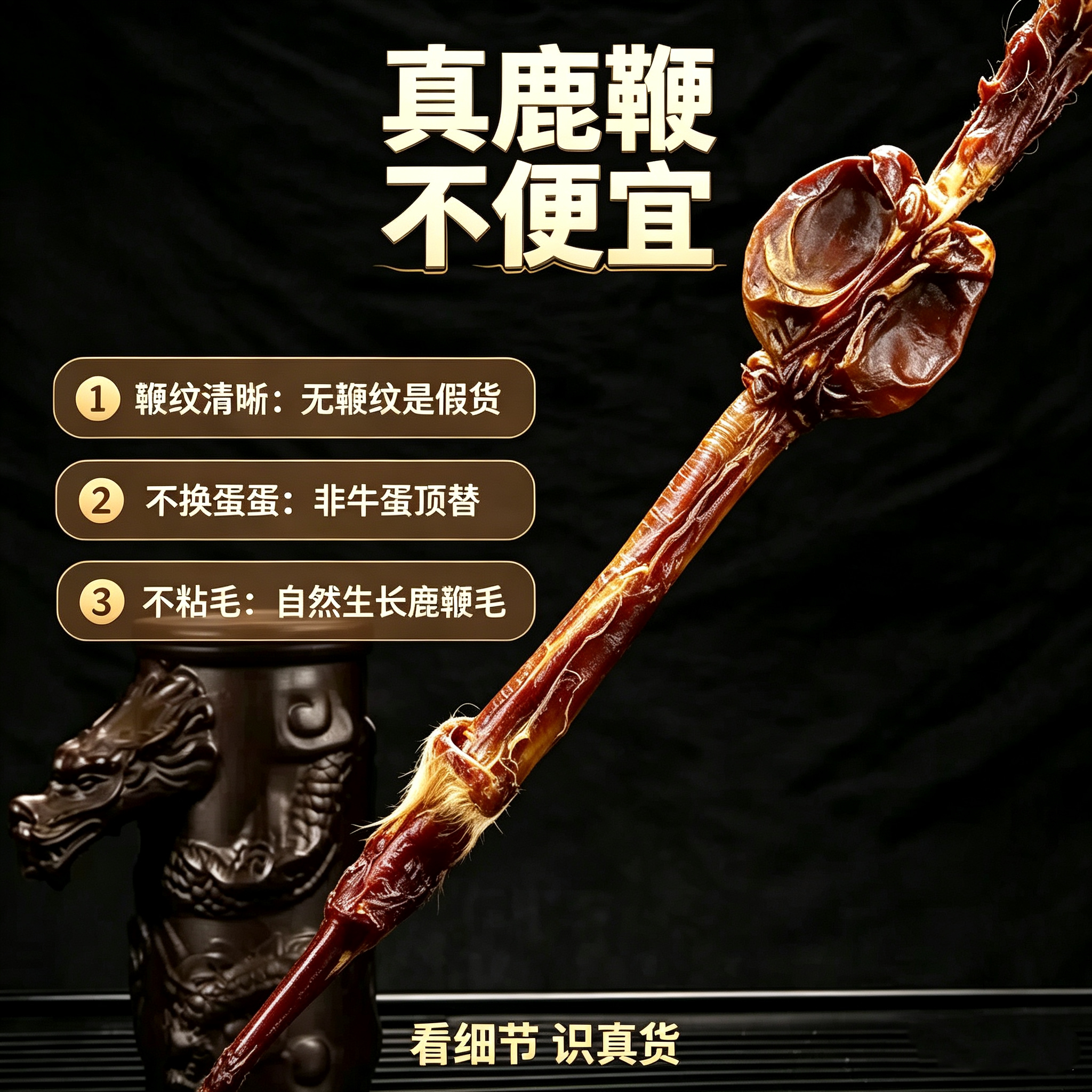吉林鹿鞭干整支梅花鹿鞭整根男士泡酒料专用泡酒药材整根滋补养生