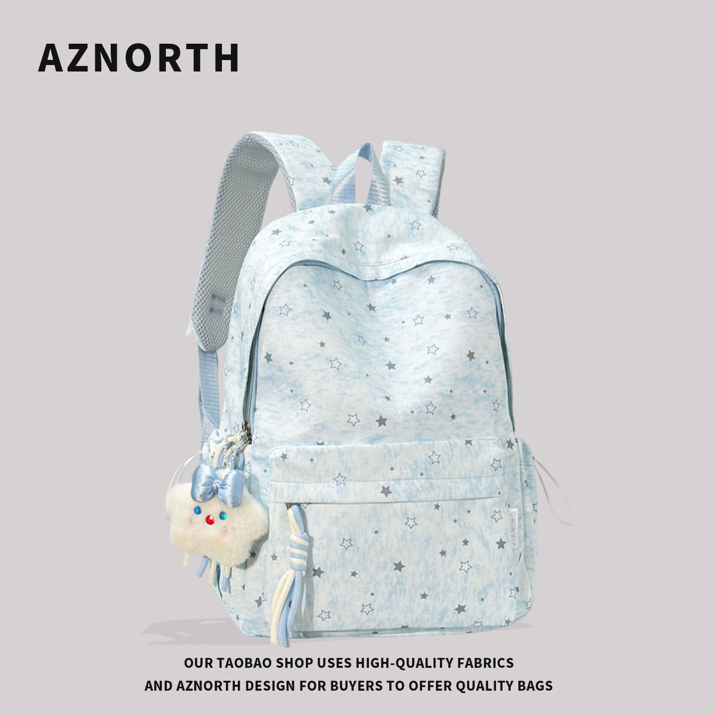 0829#新品 2026新款韩版双肩包女星星百搭书包初中高中生校园背包