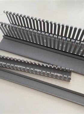 高品质塑料灰色PVC线槽100-50-20 阻燃U型配电箱柜电缆通用行线槽