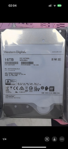 零通电通用西数 WD16T 硬盘 WUH721816ALE6L4 DC HC550企业级机械