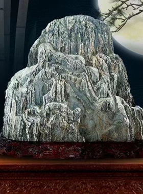 泰山石原石桌面摆件泰山石敢当客厅工艺品靠山石石头摆件随机发货