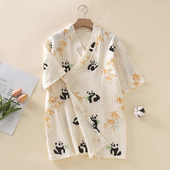 A类100%棉儿童睡衣夏季 浴巾浴袍宝宝卡通家居服睡袍空调服 薄款