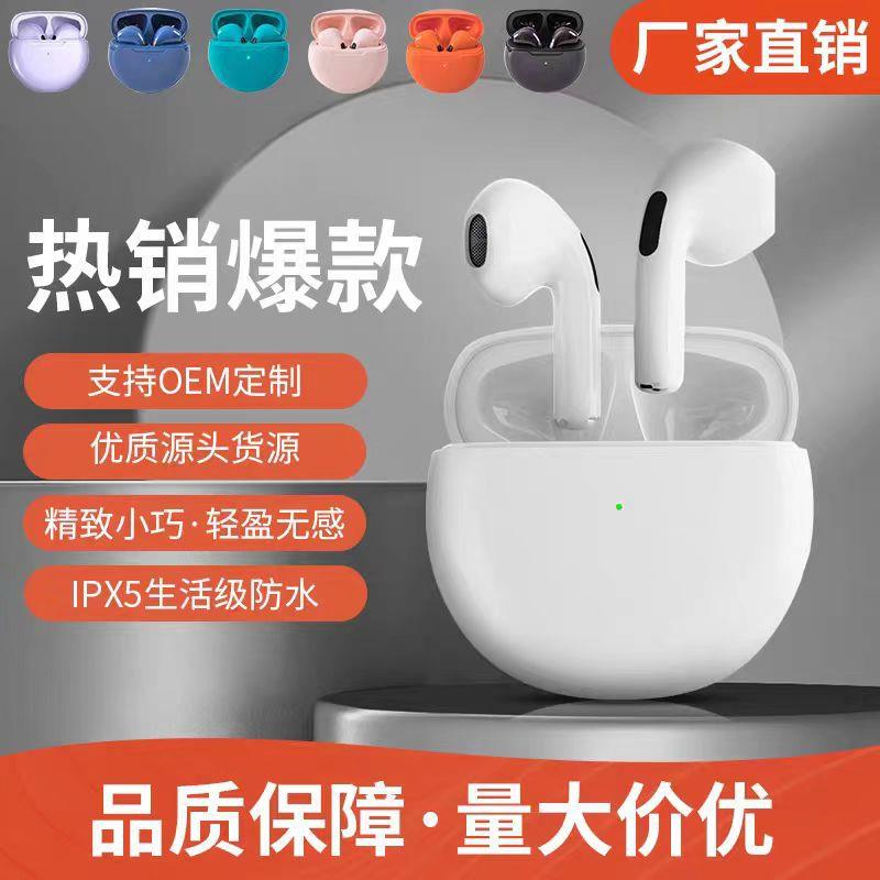 跨境新款Pro6蓝牙耳机入耳运动降噪无线J6 TWS双耳M10 Pro4 PRO5