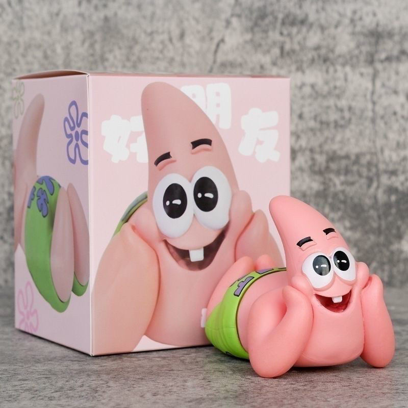 派大星模型朋友海绵宝宝手办手机支架可爱车载公仔摆件礼物