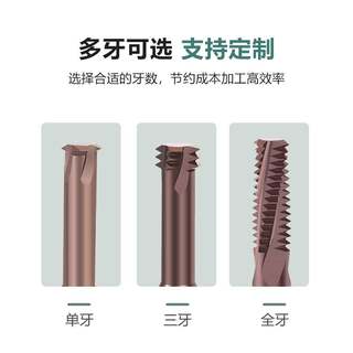 进口钨钢管牙螺纹铣 刀 牙RC NPT1/8 1/4 3/8 1/G2英制美制铣牙刀