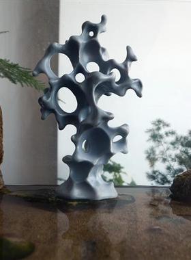 迷你太湖石假山石摆件禅意家居玄关装饰盆景造景摆件鱼缸草缸客厅