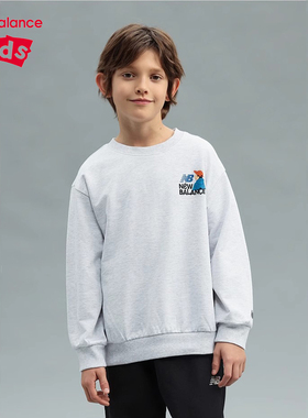 New Balance nb童装男女儿童25春季新款舒适百搭圆领卫衣7ZF13053