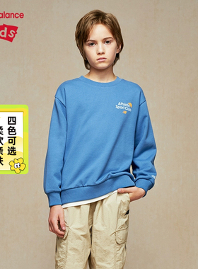 New Balance nb童装24秋季男女童潮流卡通针织长袖卫衣7ZE31073