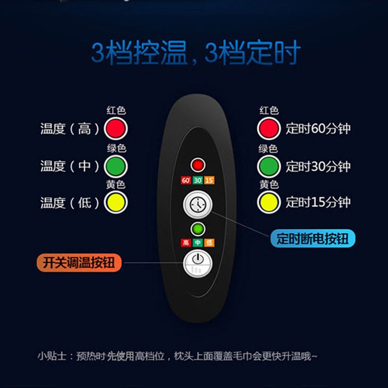 电加热敷决明子颈椎枕头 黄豆荞麦壳专用保护理疗修复糖果小长圆