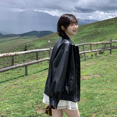 FJFB皮衣女外套小个子柔软舒适