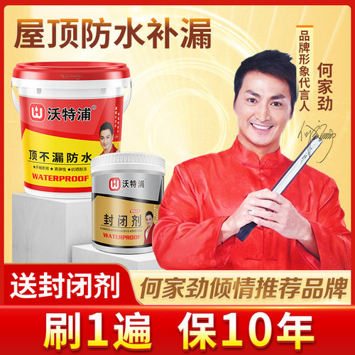沃特浦防水补漏材料屋顶专用涂料漆楼顶房顶渗水聚氨酯修补防漏胶