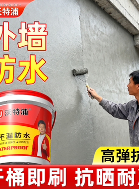 沃特浦外墙防水涂料屋顶防漏防水胶补漏裂缝楼顶房顶漏水补漏材料