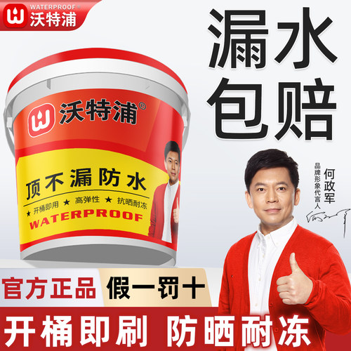 沃特浦顶不漏防水涂料屋顶补漏胶