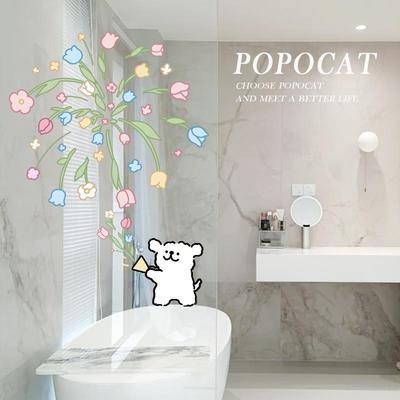 风的来意窗花静电贴2025新款卫生间浴室玻璃门贴纸装饰小图案贴画