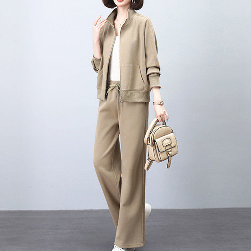 妈妈运动套装2026春秋新款时尚洋气妈妈休闲套装中老年女装两件套