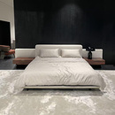 乔登意式 极简宽屏床布艺地平线双人床主卧大床2米x2米2轻奢高级感