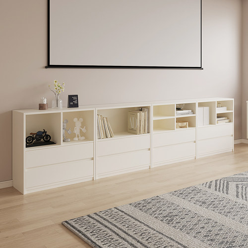 北欧书架置物架落地书柜现代简约自由组合矮柜家用客厅储物收纳柜